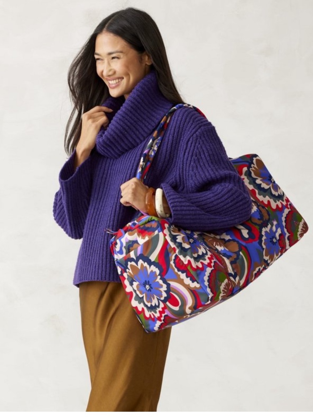 Vera Bradley Women's Nylon Large Original Duffel Bag Bossanova Bold